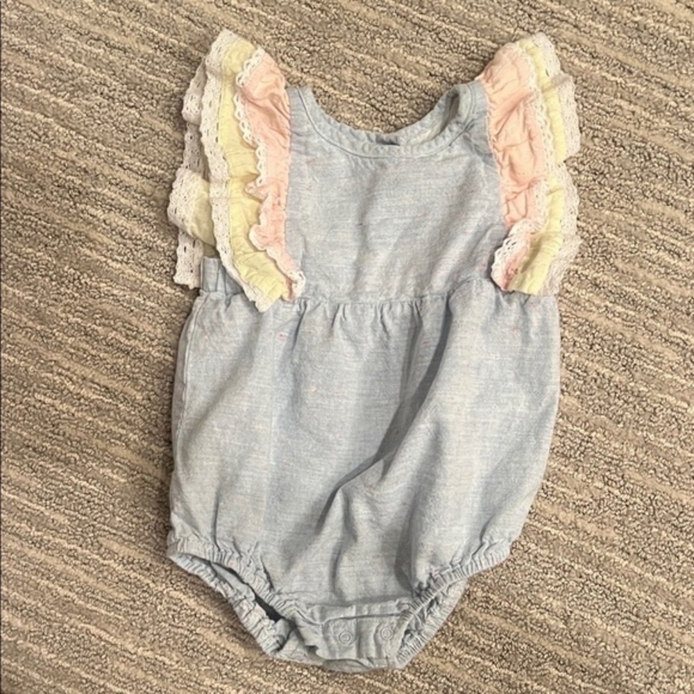 Pastel Ruffle Sleeve Bodysuit